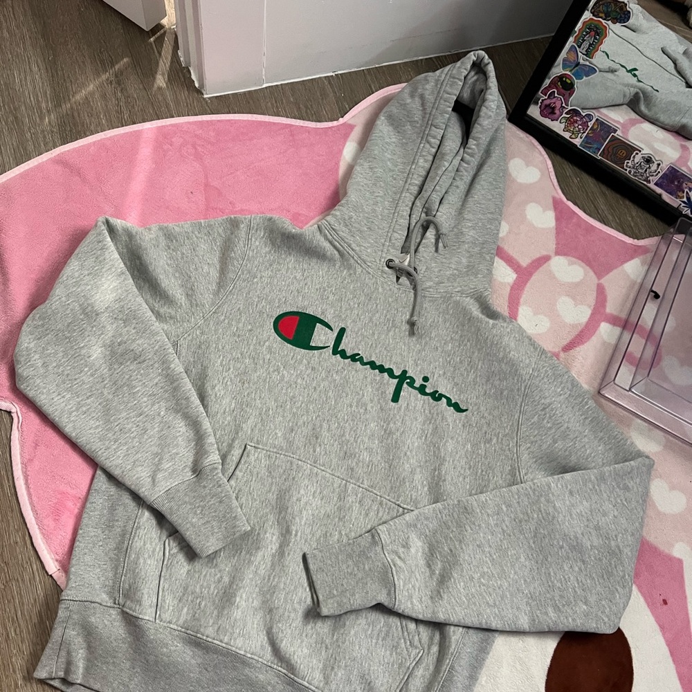 Champion Hoodie Green & Red